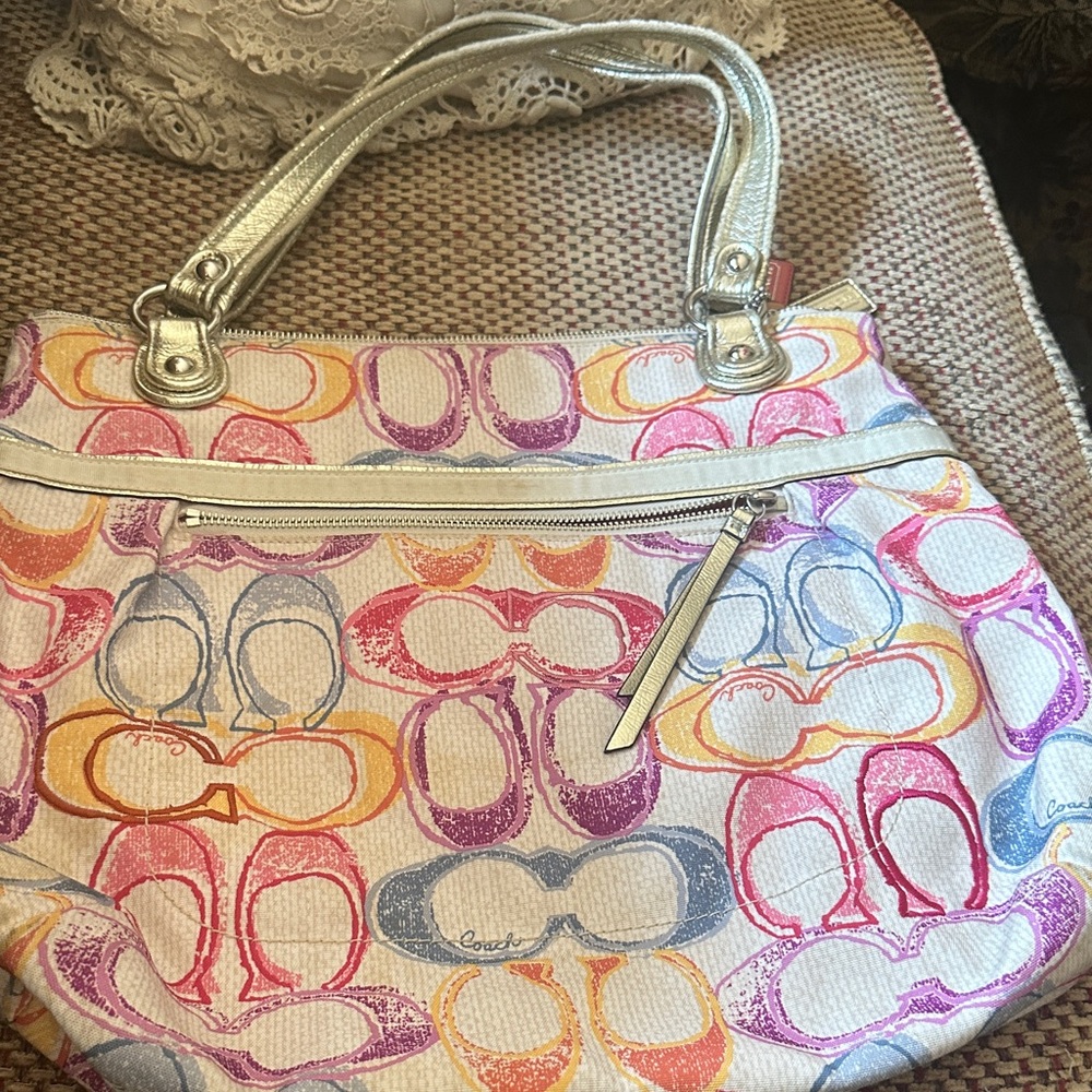 Coach Colorful Signature Shoulder Bag